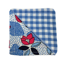 Load image into Gallery viewer, Blue Check/Floral Bookmark