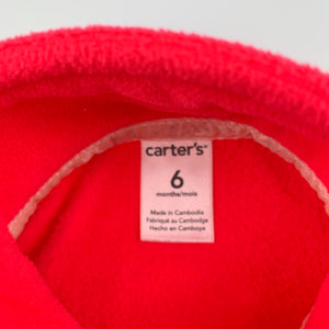 Girls Carter's, lightweight fleece vest, FUC, size 6 months