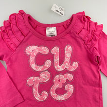 Load image into Gallery viewer, Girls Tiny Little Wonders, pink cotton long sleeve top / tee, EUC, size 000
