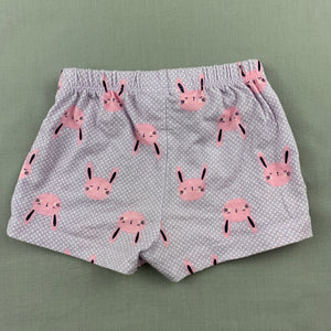 Girls Kids & Co Baby, soft cotton shorts, rabbits, GUC, size 00