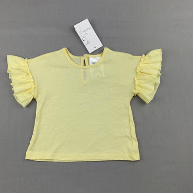 Girls Baby Baby, lemon cotton t-shirt / top, NEW, size 000