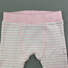 Load image into Gallery viewer, Girls Sprout, pink &amp; white soft cotton leggings / bottoms, GUC, size 00