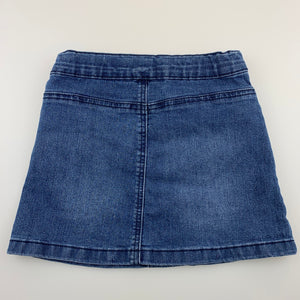 Girls Kids & Co, blue stretch deim skirt, adjustable, GUC, size 5