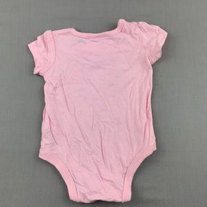 Girls Tiny Little Wonders, pink cotton bodysuit / romper, bee, EUC, size 00