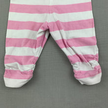 Load image into Gallery viewer, Girls Baby Berry, pink &amp; white stripe leggings / bottoms, GUC, size 0000