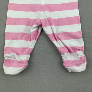 Girls Baby Berry, pink & white stripe leggings / bottoms, GUC, size 0000