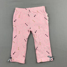Load image into Gallery viewer, Girls Chick Pea, pink cotton ruffle leggings / bottoms, GUC, size 000