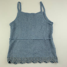 Load image into Gallery viewer, Girls SP Girl, blue &amp; gold knit singlet / top, GUC, size 5