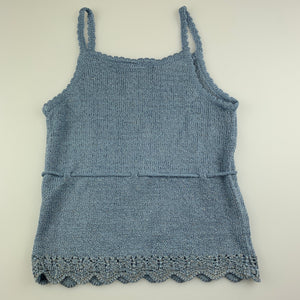 Girls SP Girl, blue & gold knit singlet / top, GUC, size 5