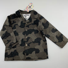 Load image into Gallery viewer, Boys Baby Berry, brushed cotton khaki camo print pyjama top, NEW, size 2