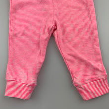 Load image into Gallery viewer, Girls Target, pink &amp; white stripe leggings / bottoms, EUC, size 000