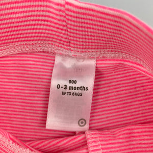 Girls Target, pink & white stripe leggings / bottoms, EUC, size 000