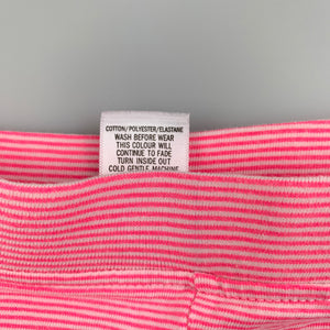 Girls Target, pink & white stripe leggings / bottoms, EUC, size 000