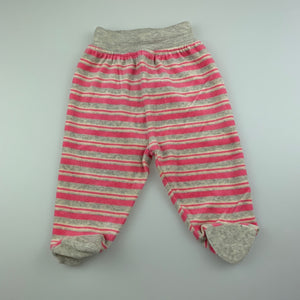 Girls Flexi, soft velour footed leggings / bottoms, GUC, size 3 months