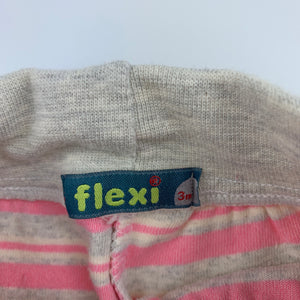 Girls Flexi, soft velour footed leggings / bottoms, GUC, size 3 months