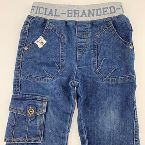 Boys Target, blue denim pants, elasticated, GUC, size 1