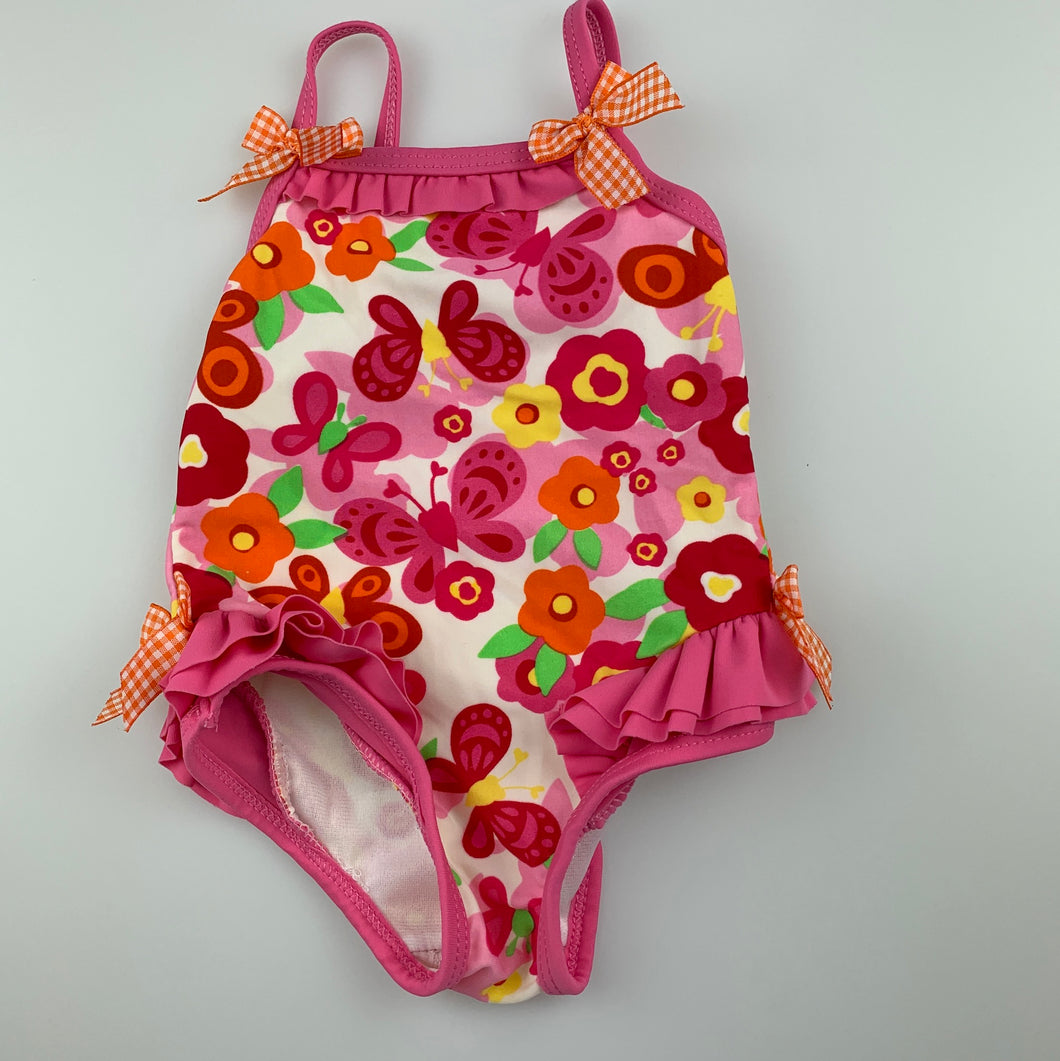 Girls Absorba, colourful floral swim one-piece, EUC, size 0