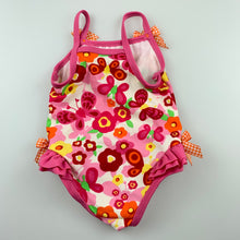 Load image into Gallery viewer, Girls Absorba, colourful floral swim one-piece, EUC, size 0