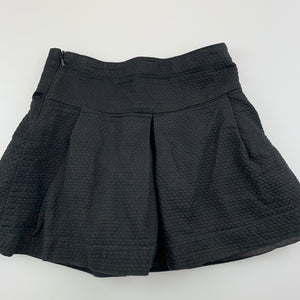 Girls Gymboree, lined black cotton skirt, adjustable, GUC, size 4