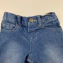 Load image into Gallery viewer, Girls H+T, blue stretch denim jeans, adjustable, GUC, size 1