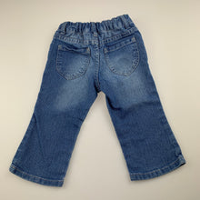 Load image into Gallery viewer, Girls H+T, blue stretch denim jeans, adjustable, GUC, size 1