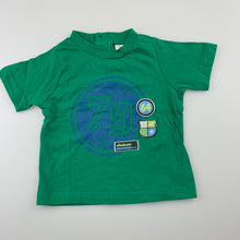 Load image into Gallery viewer, Boys Baby Biz, green cotton t-shirt / top, GUC, size 0000