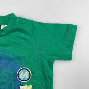Boys Baby Biz, green cotton t-shirt / top, GUC, size 0000