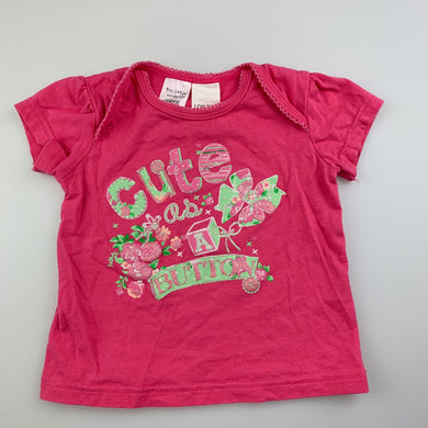 Girls Tiny Little Wonders, pink cotton t-shirt / top, GUC, size 00