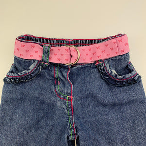 Girls Target, blue denim pants / jeans, elasticated, GUC, size 0