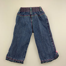 Load image into Gallery viewer, Girls Target, blue denim pants / jeans, elasticated, GUC, size 0