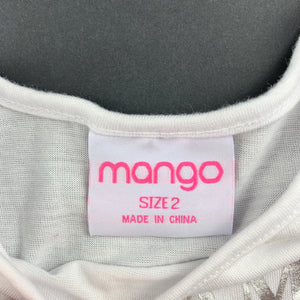 Girls Mango, soft feel tank top / t-shirt, unicorn, EUC, size 2