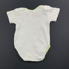 Load image into Gallery viewer, Unisex Baby Patch, white &amp; green cotton bodysuit / romper, GUC, size 000