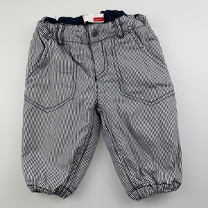 Boys Name It, lined cotton pants, adjustable, GUC, size 000