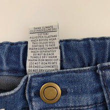 Load image into Gallery viewer, Unisex Target, blue stretch denim jeans, adjustable, EUC, size 000