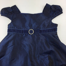 Load image into Gallery viewer, Girls Cherokee, navy satin effect formal / party dress, GUC, size 2