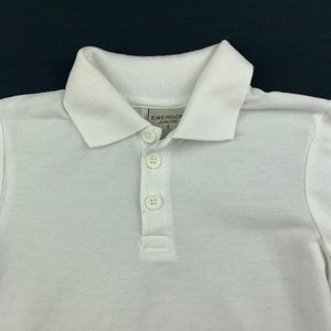 Boys Emerson, white polo shirt / top, EUC, size 4