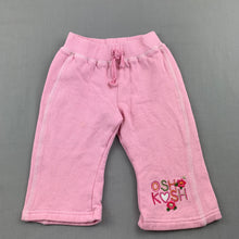 Load image into Gallery viewer, Girls Osh Kosh, pink fleece lined track / sweat pants, GUC, size 0