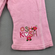 Load image into Gallery viewer, Girls Osh Kosh, pink fleece lined track / sweat pants, GUC, size 0
