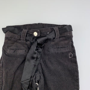 Girls Sista, grey stretch corduroy pants, adjustable, Inside leg: 30cm, GUC, size 2
