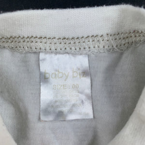 Boys Baby Biz, cream cotton long sleeve t-shirt / top, FUC, size 00