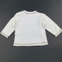Load image into Gallery viewer, Boys Baby Biz, cream cotton long sleeve t-shirt / top, FUC, size 00