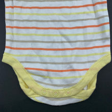 Load image into Gallery viewer, Unisex Target, soft cotton stiped bodysuit / romper, EUC, size 0000