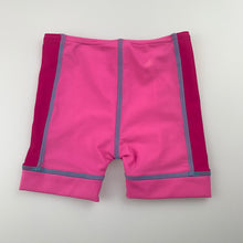 Load image into Gallery viewer, Girls Bright Bots, pink swim shorts, elasticated, EUC, size 000