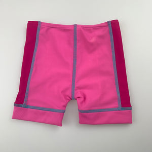 Girls Bright Bots, pink swim shorts, elasticated, EUC, size 000