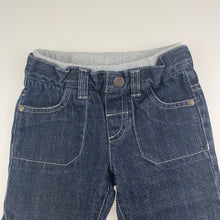 Load image into Gallery viewer, Boys Sprout, dark denim pants / jeans, elasticated, GUC, size 0