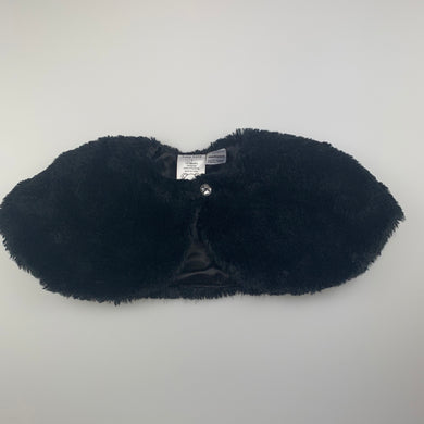 Girls Baby Baby, black faux fur cape / jacket, EUC, size 1