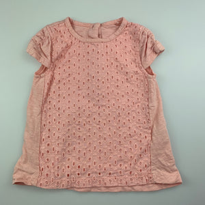 Girls Tu, pink cotton t-shirt / top, GUC, size 00