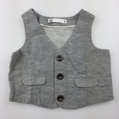 Boys Target, grey cotton formal / wedding vest / waistcoat, EUC, size 000