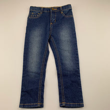 Load image into Gallery viewer, Girls Zap, blue denim jeans, adjustable Inside leg: 37cm, GUC, size 3