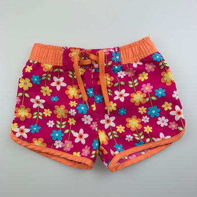 Girls Wave Zone, floral lightweight shorts / board shorts, GUC, size 00